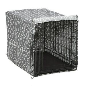 Midwest Quiet Time Defender Series Stylish Gray Crate Cover for Dogs MEDIUM NWT